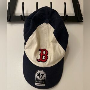 47 Brand Navy and White Cap with Red Logo, Boston Red Sox